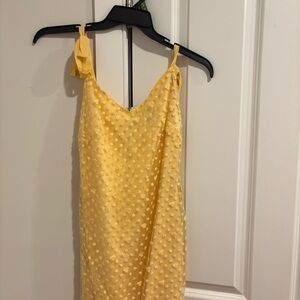 Blue Rain Sunny Yellow Textured Dress